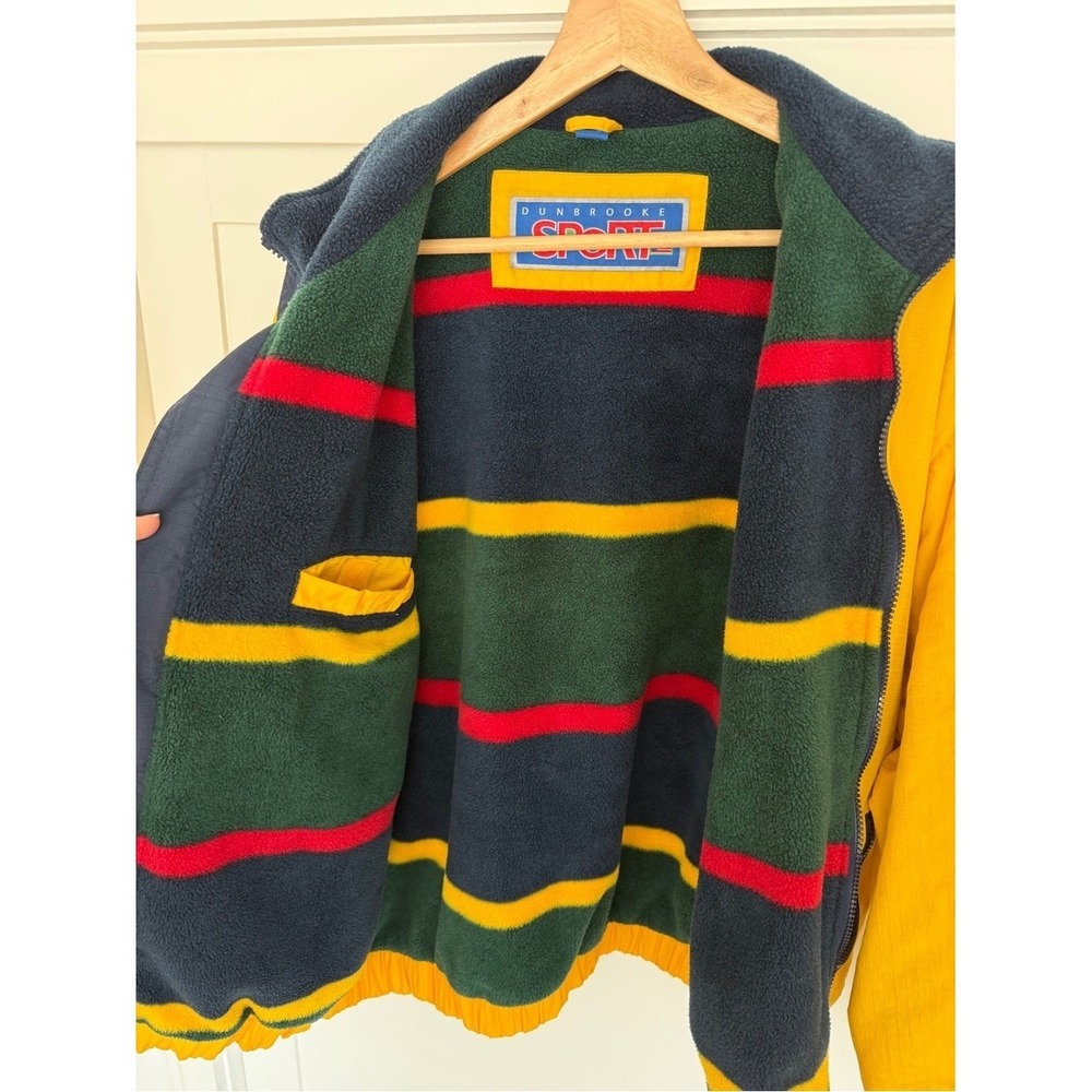 Dunbrooke Sport Glacier Bay Jacket Yellow Ripstop Fleece Vintage Y2K - Large - Picture 2 of 15